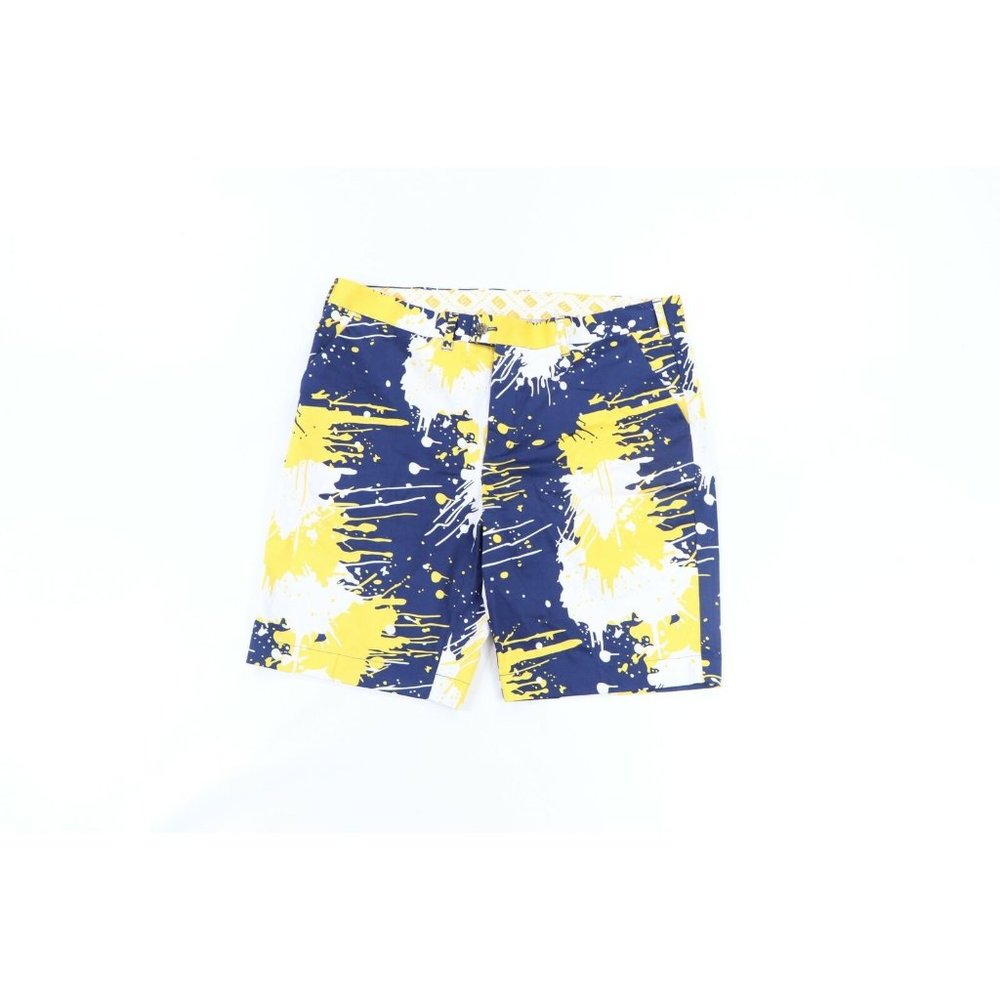 Loud Mouth Golf Mens Size 42 Stretch Cotton Paint Splatter Golfing Chino Shorts